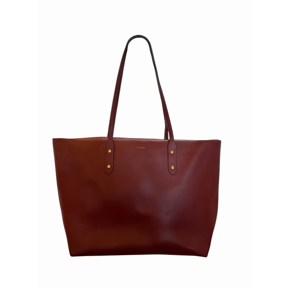 Coach 2021 Burgundy slouchy tote bag 72673 Leather Old Money Minimalist carryall - Picture 6 of 7